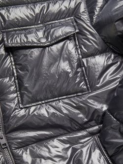 Chaqueta con capucha alcochada con efecto metalizado Jack & Jones Asphalt