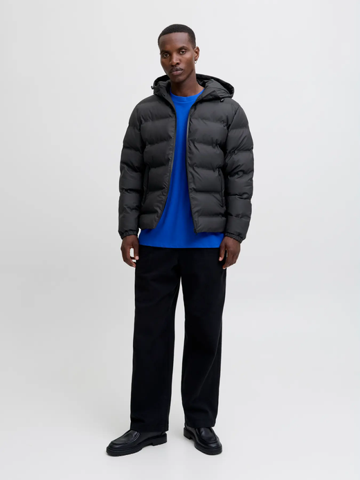 Chaqueta con capucha alcochada Jack & Jones Black