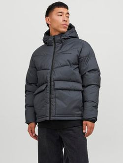 Chaqueta con capucha alcochada Jack & Jones Dark Grey