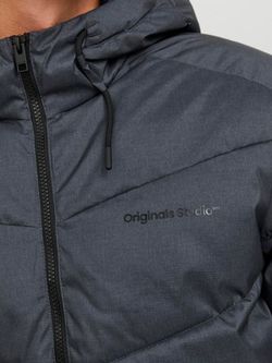 Chaqueta con capucha alcochada Jack & Jones Dark Grey