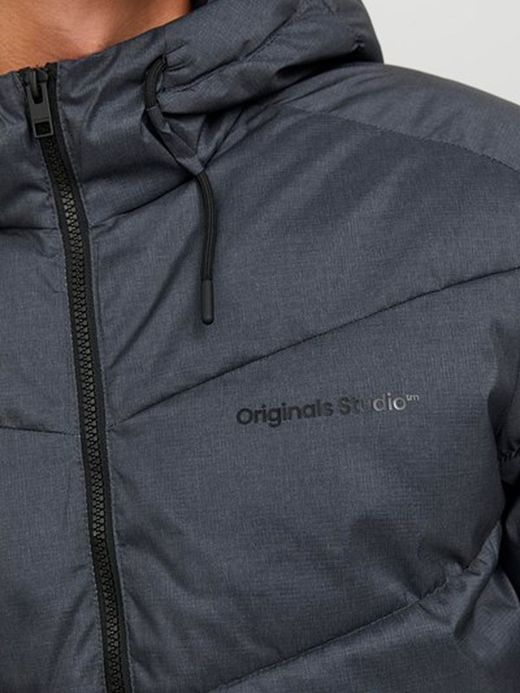 Chaqueta con capucha alcochada Jack & Jones Dark Grey