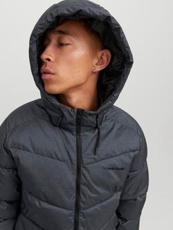 Chaqueta con capucha alcochada Jack & Jones Dark Grey