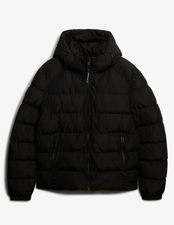 Chaqueta con capucha alcochada Superdry Black