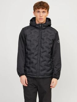 Chaqueta con capucha combinada Jack & Jones Black