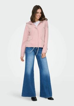 Chaqueta con capucha corta entretiempo Only Misty Rose