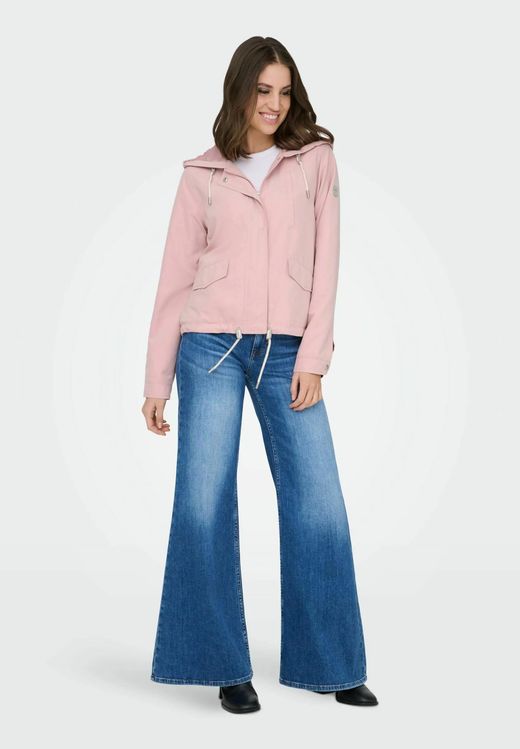 Chaqueta con capucha corta entretiempo Only Misty Rose