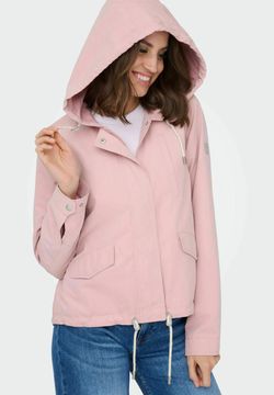 Chaqueta con capucha corta entretiempo Only Misty Rose
