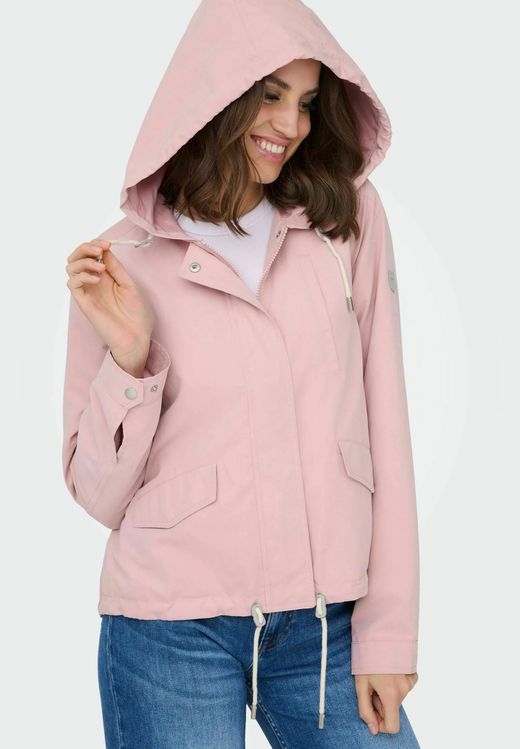 Chaqueta con capucha corta entretiempo Only Misty Rose