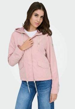 Chaqueta con capucha corta entretiempo Only Misty Rose