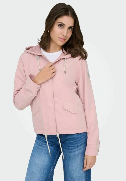Chaqueta con capucha corta entretiempo Only Misty Rose