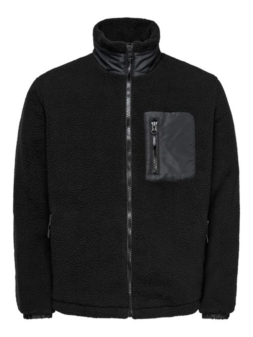 Chaqueta con cremallera teddy Jack & Jones Black