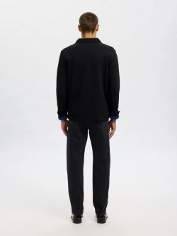 Chaqueta con cremallera y bolsillos Selected Black