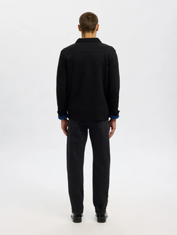 Chaqueta con cremallera y bolsillos Selected Black