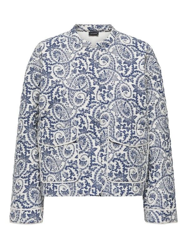 Chaqueta con estampado floral monocolor Only Cloud Dancer 4XL