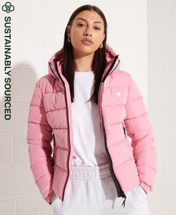 Chaqueta corta con capucha alcochada Superdry Montauk Teal