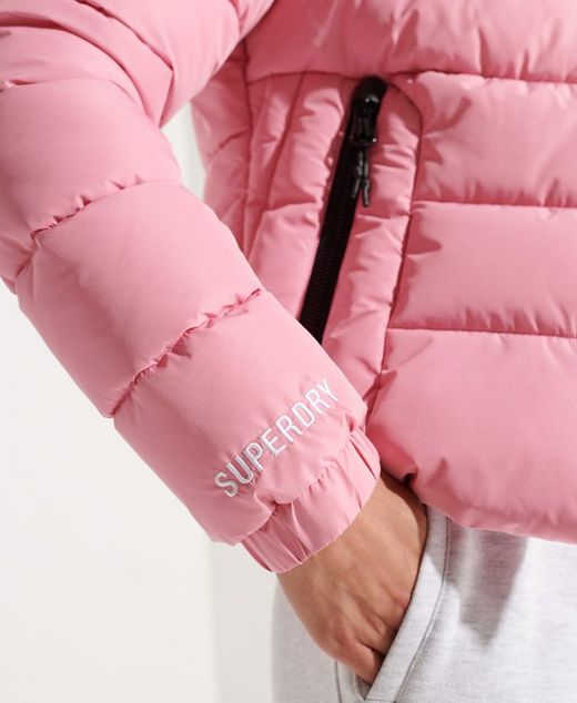 Chaqueta corta con capucha alcochada Superdry Montauk Teal