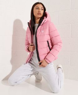 Chaqueta corta con capucha alcochada Superdry Montauk Teal