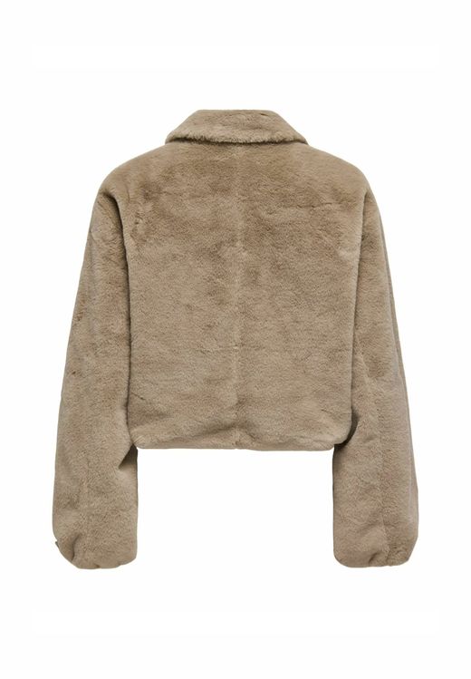 Chaqueta corta con cremallera de pelo Only Silver Mink