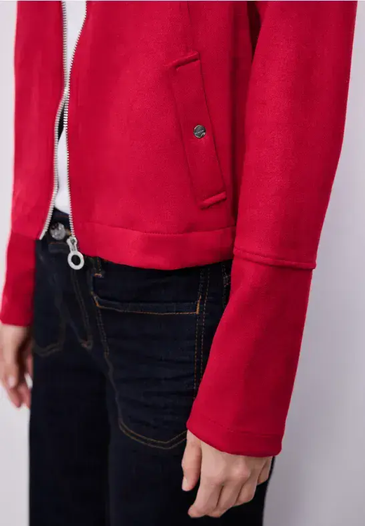 Chaqueta corta con cremallera Street One Red
