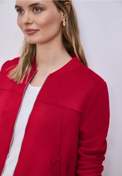 Chaqueta corta con cremallera Street One Red