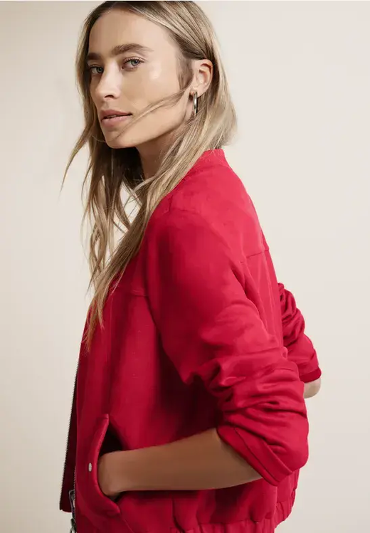 Chaqueta corta con cremallera Street One Red