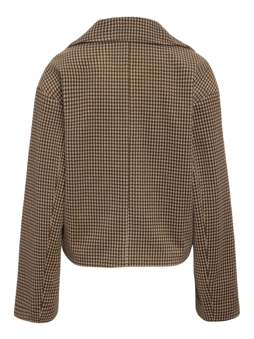 Chaqueta corta con estampado pata de gallo Noisy May Silver Lining