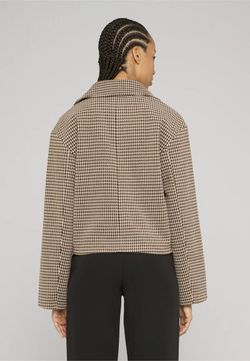 Chaqueta corta con estampado pata de gallo Noisy May Silver Lining