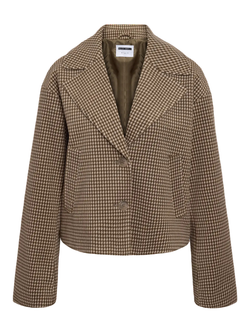 Chaqueta corta con estampado pata de gallo Noisy May Silver Lining