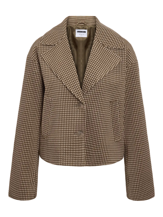 Chaqueta corta con estampado pata de gallo Noisy May Silver Lining