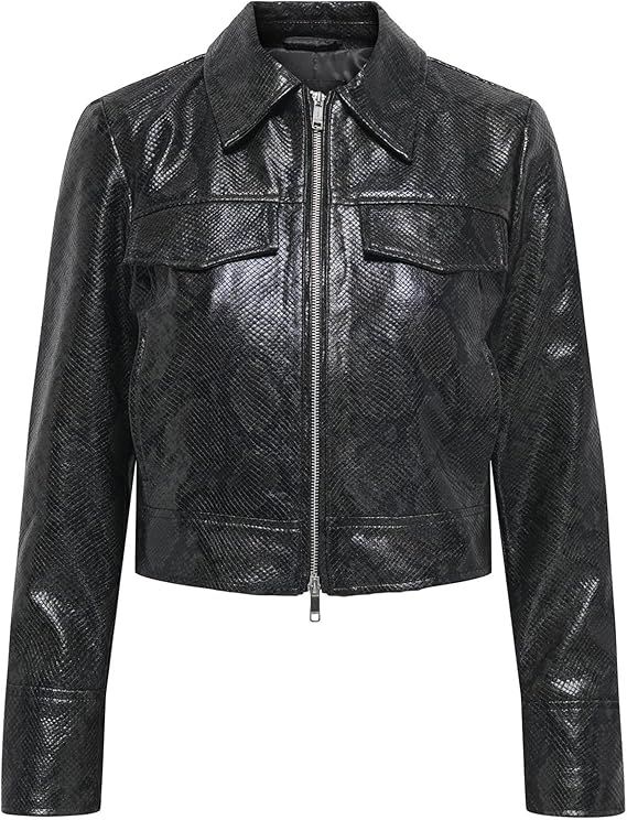Chaqueta corta con estampado piel de serpiente Only Pineneedle