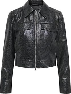 Chaqueta corta con estampado piel de serpiente Only Pineneedle