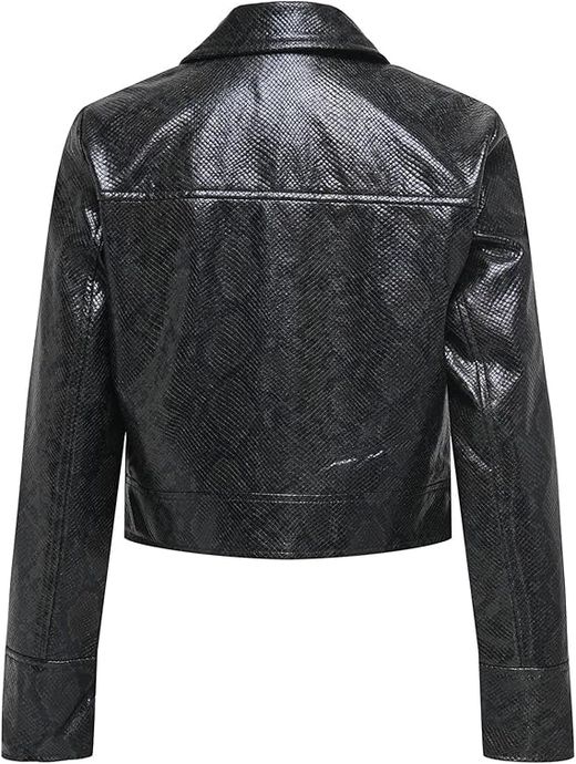 Chaqueta corta con estampado piel de serpiente Only Pineneedle
