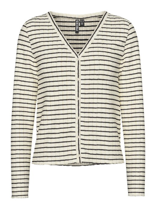 Chaqueta corta con rayas y botones Pieces Birch