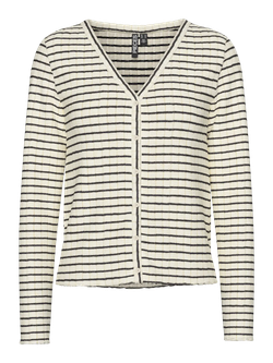 Chaqueta corta con rayas y botones Pieces Birch