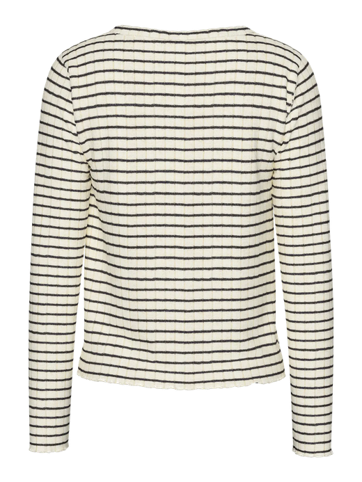 Chaqueta corta con rayas y botones Pieces Birch
