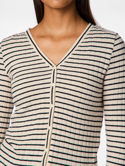Chaqueta corta con rayas y botones Pieces Birch