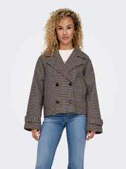 Chaqueta corta cruzada pata de gallo Only Humus