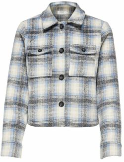 Chaqueta corta cuadros bicolor Only Allure