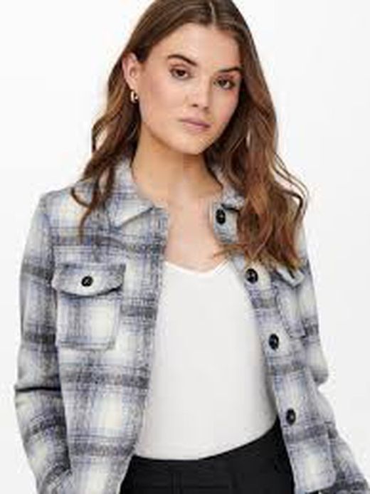 Chaqueta corta cuadros bicolor Only Allure