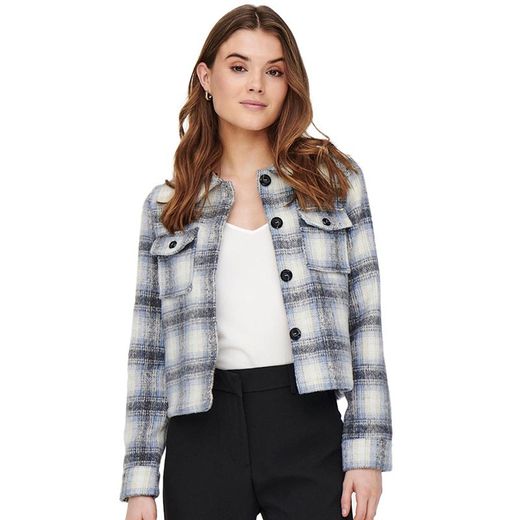 Chaqueta corta cuadros bicolor Only Allure