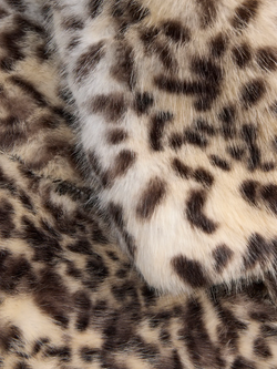 Chaqueta corta de pelo con estampado animal Jjxx Bone White