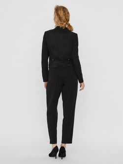 Vero Moda Schwarze Samtjacke mit kurzem Reißverschluss