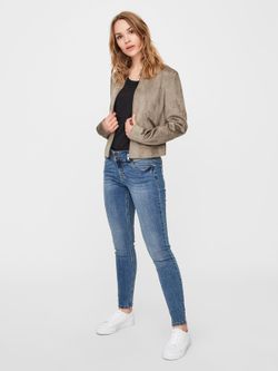 Chaqueta corta de terciopelo con cremallera Vero Moda Bungee Cord