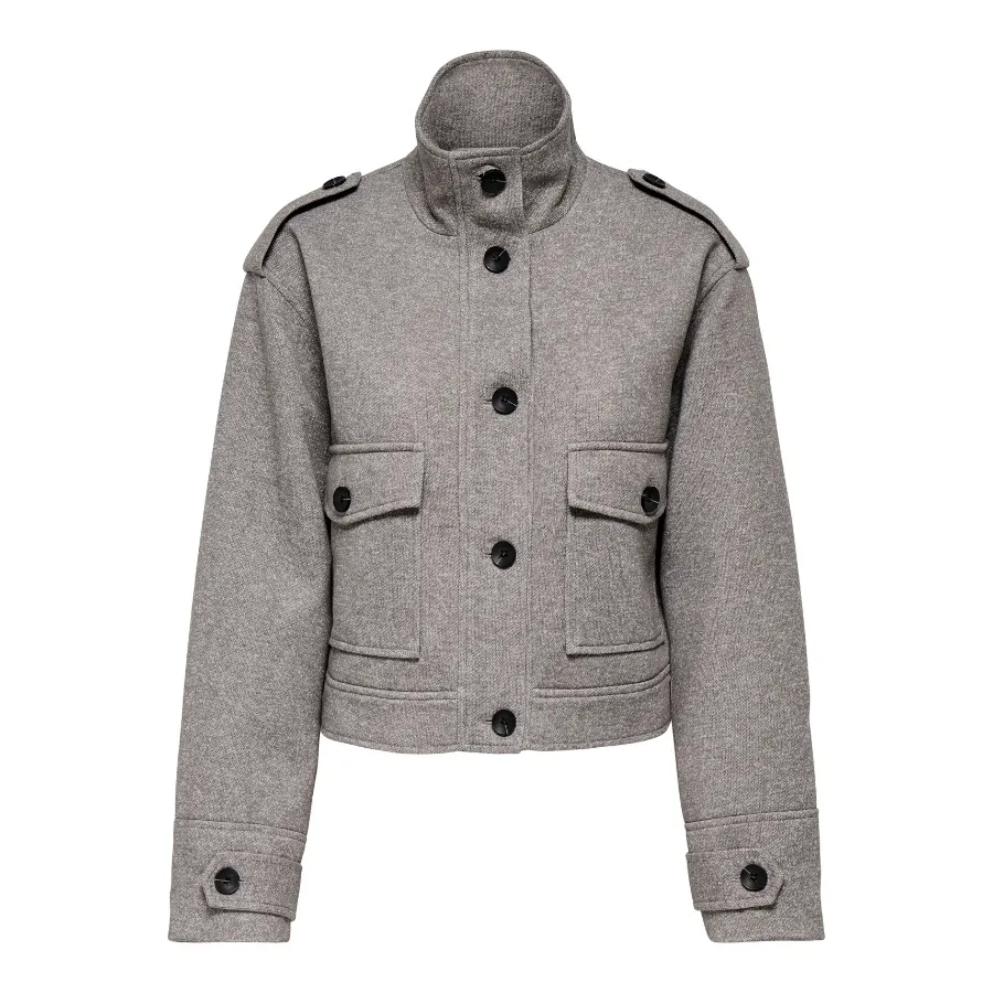 Chaqueta corta jaspeada con bolsillos Only Plum Kitten 4XL