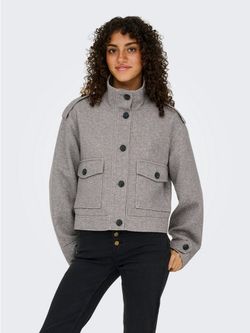 Chaqueta corta jaspeada con bolsillos Only Plum Kitten