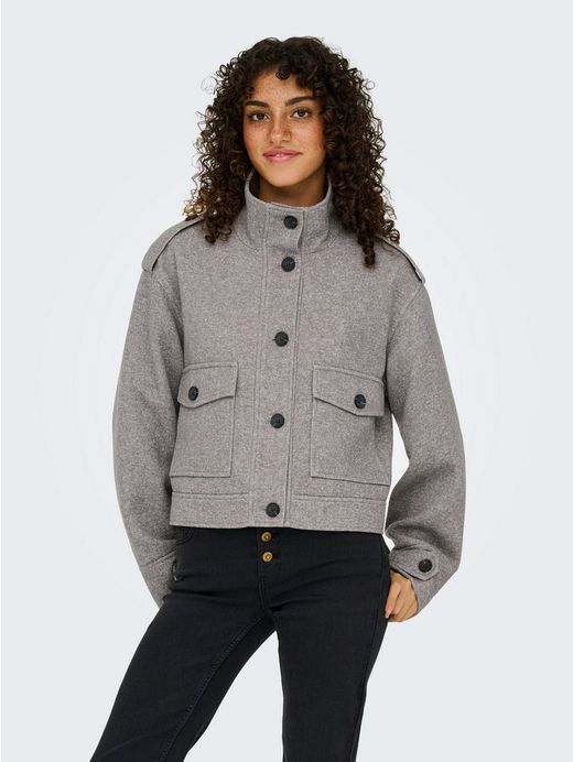 Chaqueta corta jaspeada con bolsillos Only Plum Kitten
