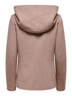 Chaqueta corta jaspeada con capucha Only Mocha Mousse