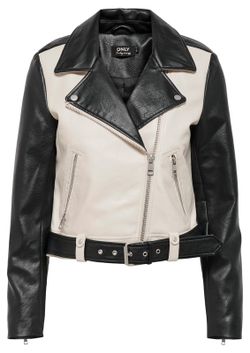 Chaqueta corta polipiel combinada Only Pumice Stone