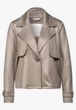 Chaqueta corta solapada con espiga Street One Beige