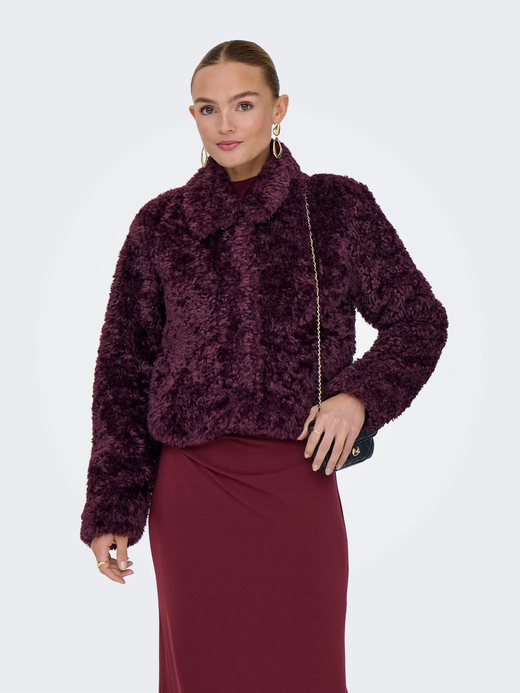 Chaqueta corta teddy Only Mauve